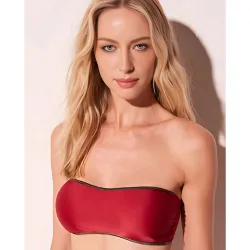 Top de bikini bandeau liso