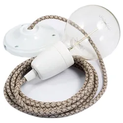Cables Suspension Luminaire Rd63 Lozenge 1 M Tree Bark / White One Size