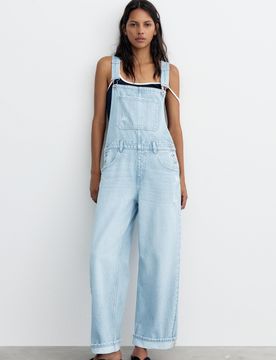 Salopette Lunga In Denim