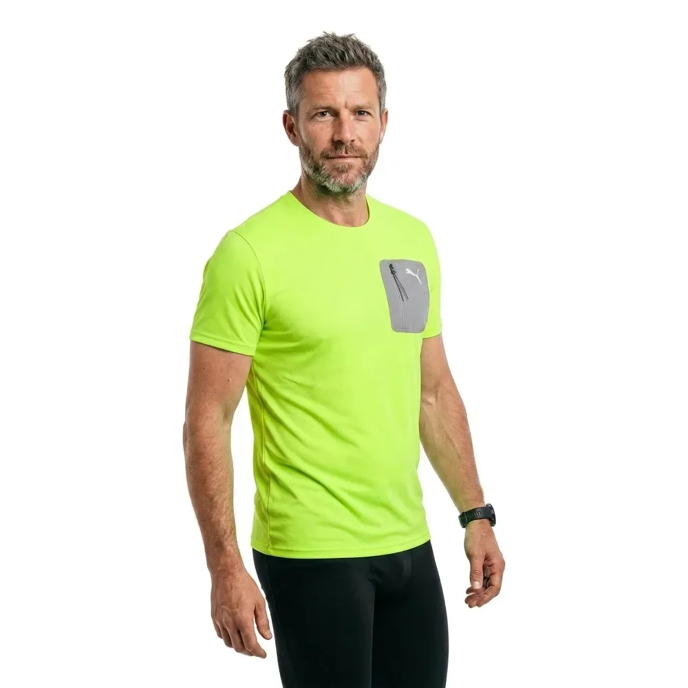 T-shirt à Manches Courtes Flex Pocket Green Glare M - Puma - FashionsVida
