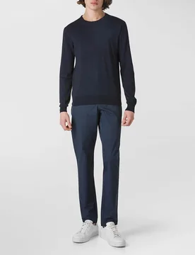 Maglia blu girocollo in puro cotone - Peuterey - FashionsVida