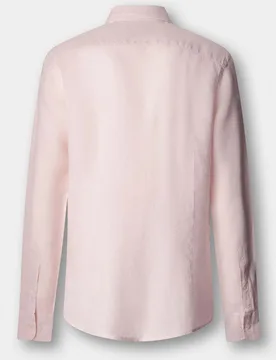 Camisa de hombre de lino teñida en prenda fit tailored - Hackett - FashionsVida