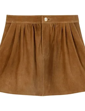 Maje - Falda corta de ante - Maje - FashionsVida