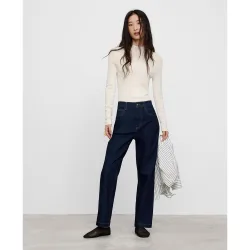 Vaqueros rectos de mujer denim comfort con cinco bolsillos