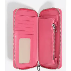 Cartera de mujer horizontal mediana textura brillo print