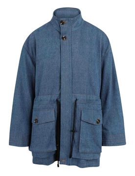Giacca in denim con coulisse in vita