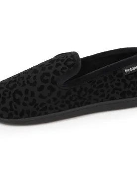 Chaussons charentaises Noir Léopard noir 41 - Isotoner - FashionsVida