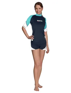 Rash Guard Manches Courtes Loose Fit She Dives Aquamarine S