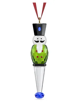 Holiday Cheers Decorazione Schiaccianoci, Verde OS - Swarovski - FashionsVida