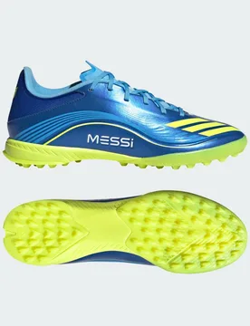 Scarpe da calcio F50 Messi League Turf 42 Royal Blue / Solar Yellow / Semi Blue Burst - Adidas - FashionsVida