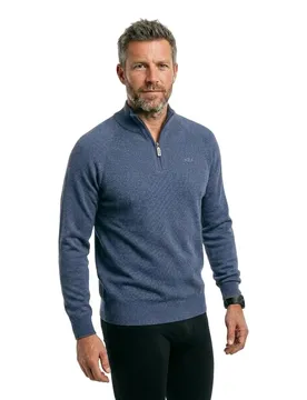 Pull à Demi-zip 26an429 Spring Blue Melange L