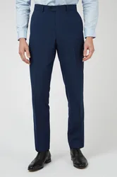 Mens Slim Fit Suit Trousers In Navy - Size 38 Long