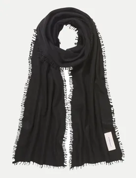 Kaschmirschal Slim Schwarz - Purschoen - FashionsVida