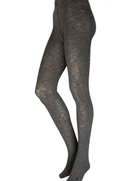 Women's 1 Pair Textured Tights Grey Small / Medium - Grey - Size: Small - Charnos - FashionsVida