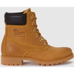 Botas militares de mujer en piel en color vintage
