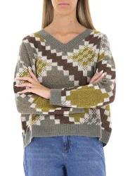 Maglione misto mohair VERDE MILITARE M