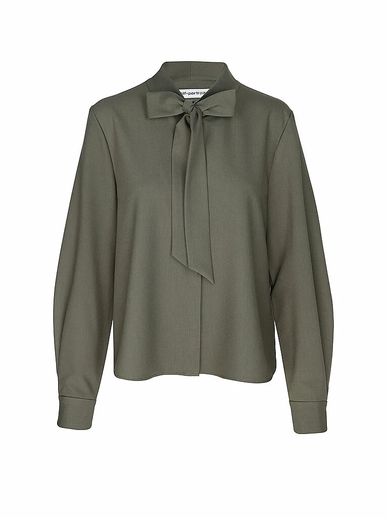 Self-Portrait Blouse olive XS - Self-Portrait - FashionsVida