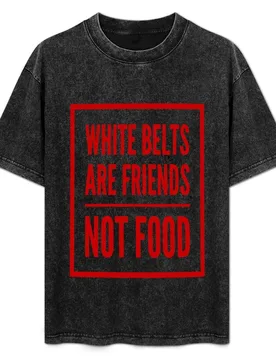 Brazilian Jiu Jitsu | White Belts Are Friends Not Food - BJJ T-Shirt Essential Solid Color T-Shirt - Aliexpress - FashionsVida