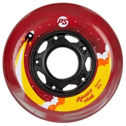 Roues De Patins Adventure 76 4 Unités Black / Red 76 mm / 82A unisex