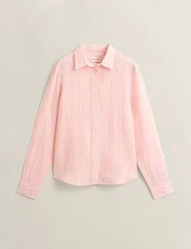 REG STRIPED LINEN LS SHIRT female