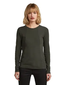 Maglietta A Maniche Lunghe A Line Slim Rib Asfalt M