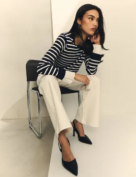 Jersey de punto de mujer con tejido contraste - Hannibal Laguna Collection - FashionsVida