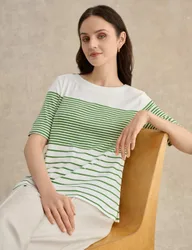 Pure Cotton Striped T-Shirt Multi female