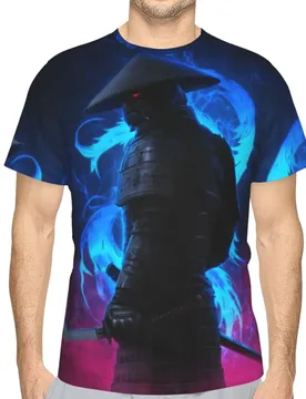 D T-shirt Men's Fashion Japanese Samurai Hip Hop Short Sleeve Shirt Abstract Harajuku Men's T-shirt Large T-shirt Men's Clothin - Aliexpress - FashionsVida