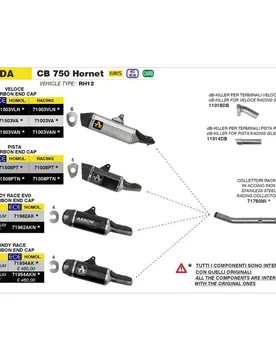 DB-Killer per terminale Pista 35mm Honda CB 750 Hornet 2023/ taglia un - Arrow - FashionsVida
