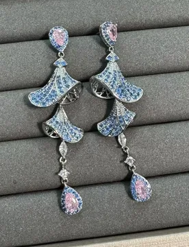 Fashion cubic zirconia dangle earrings for women unique jewelry blue black white zircon dinner party gala event earrings - Aliexpress - FashionsVida