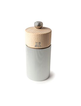 Manuelle Salzmühle Line 12cm Alu/Buche beige baby