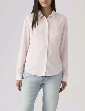 Camicia rosa a righe bianche Levi's in misto viscosa e cotone - Levis - FashionsVida