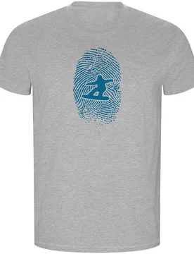 T-shirt à Manches Courtes Snowboarder Fingerprint Eco Heather Grey XL - Kruskis - FashionsVida