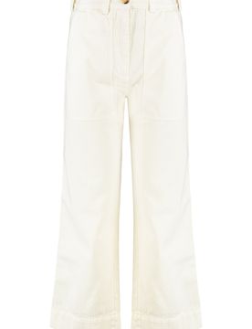 Cotton Trousers with Side and Back Pockets