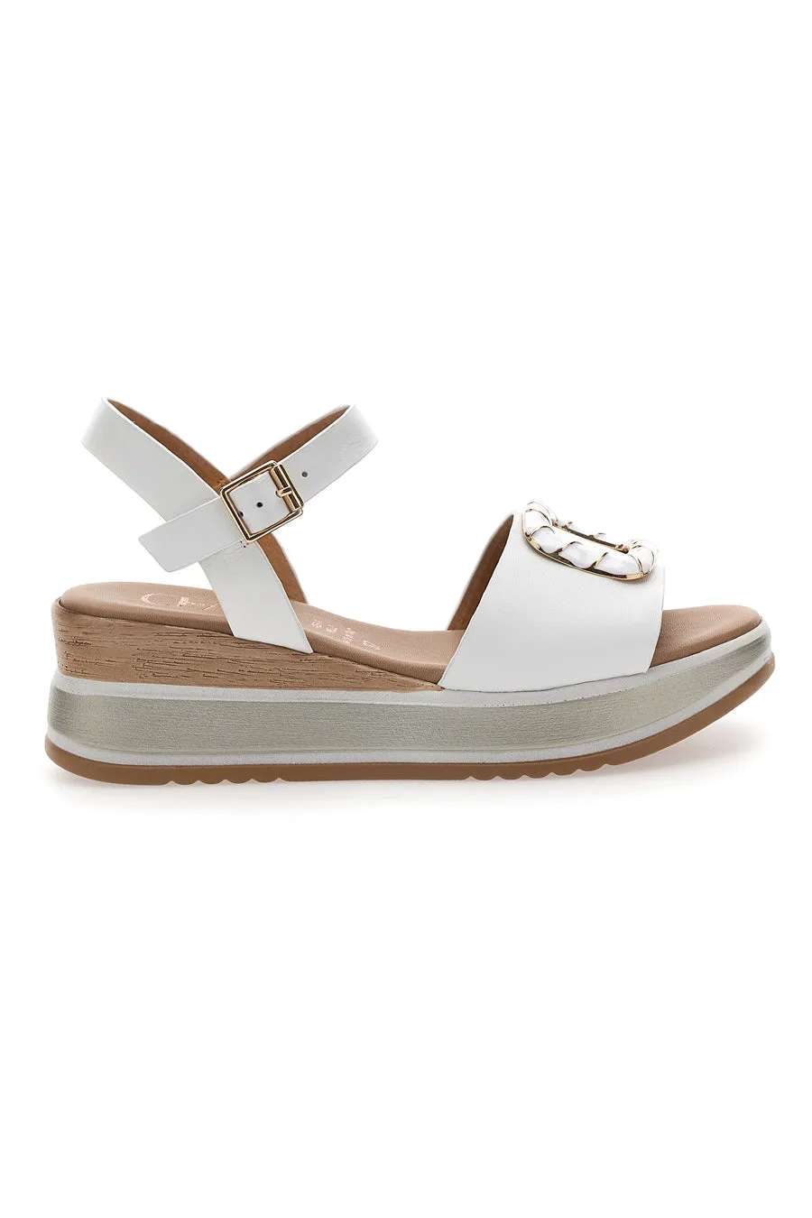 Sandali bianchi con platform 19236 38 - PITTARELLO CLASS - FashionsVida