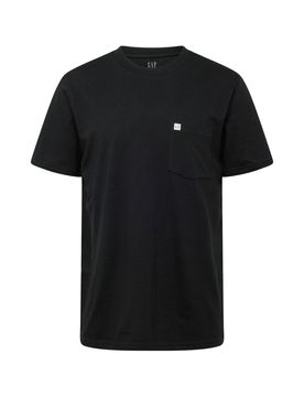 GAP Camiseta negro / blanco