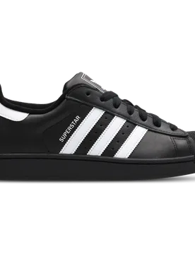 Superstar Herren Sneaker - Schwarz - Größe 45 1/3 - Leder Black 45 1/3 - Adidas - FashionsVida