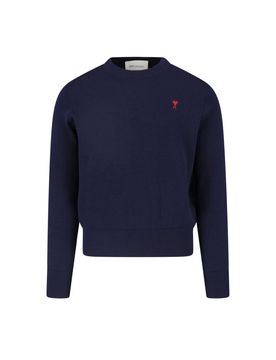 Men's Embroidered 100% Merino Wool Sweater