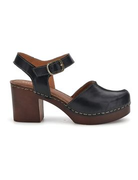 Sandali neri in vera pelle con tacco 1145971 39