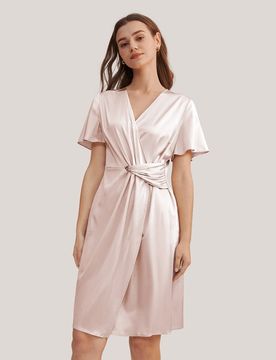 Robe Soyeuse Chic M - Fluide et Élégante en Soie Mulbérieuse