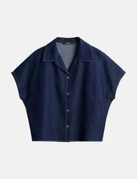 Boxy-Fit Jeansbluse Zondra denim Blau 36 - someday - FashionsVida