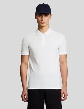 Men's Pintuck Cuff Polo Shirt in White - Lyle & Scott - FashionsVida