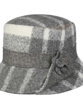 Vidtorp Check Wool Hat by - grey-beige - Damen - Size: One Size - Lierys - FashionsVida
