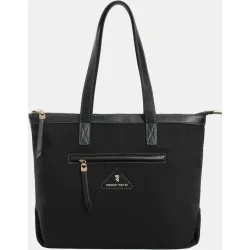 Shopper de nylon con cremallera