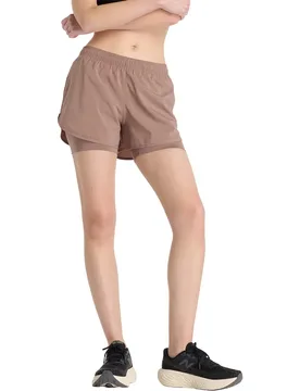 Sport Essentials 2-in-1 Shorts Earth Shadow XS Women - New Balance - FashionsVida