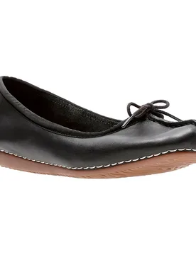 Ballerines Freckle Ice Black Leather EU 37 1/2 - Clarks Shoes - FashionsVida