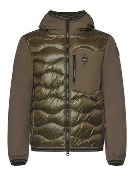 Blauer Piumino Imbottito Con Logo