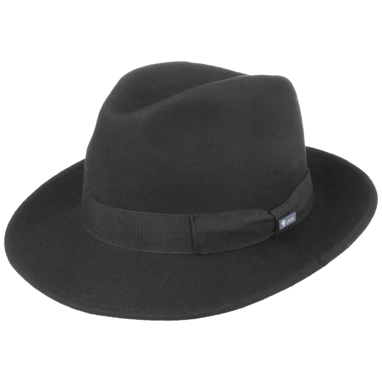 Basic Bogart Felt Hat by - black - Female - Size: XL (60-61 cm) - Lipodo - FashionsVida