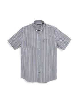 Camicia blu a righe con taschino Us golf CA2602 L