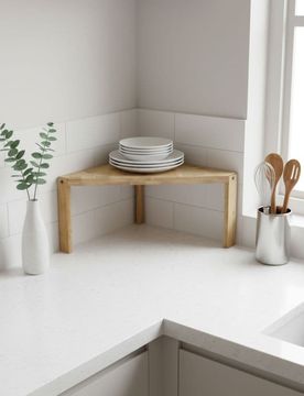 Mensola angolare in bambù - beige